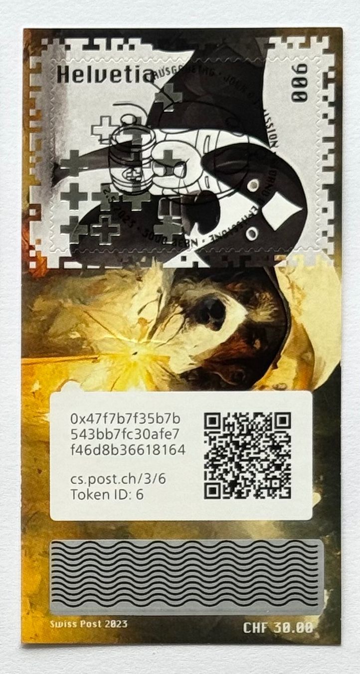 Timbri: Swiss Crypto Stamp 3.0 ID6 Milo mit Ersttagsstempel – Nuovo (secondo la descrizione) da Baar venduto da ricjon