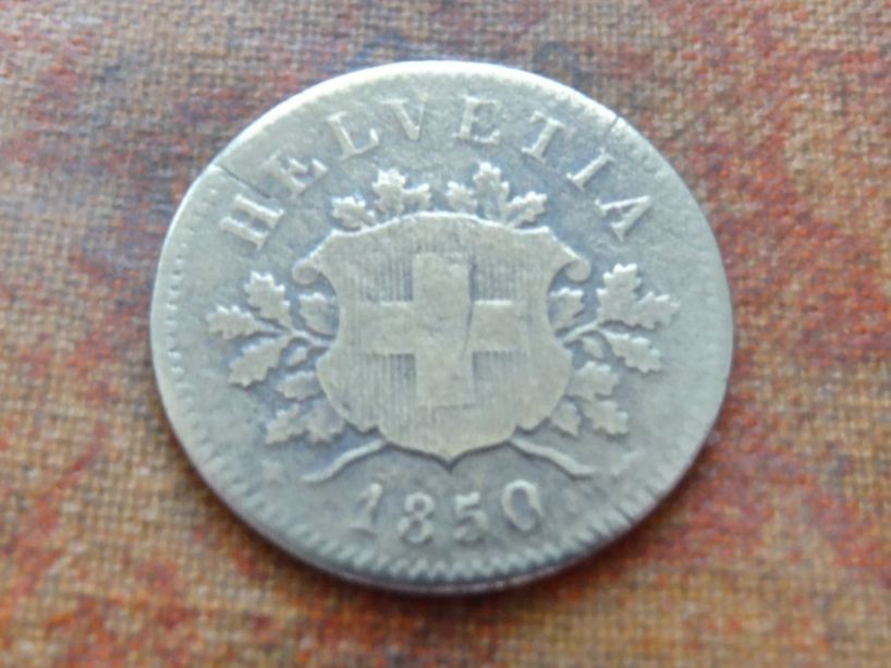 Alle Münzen: 10 Rp. 1850 – Gebraucht aus Romanel-sur-Lausanne von Swift13
