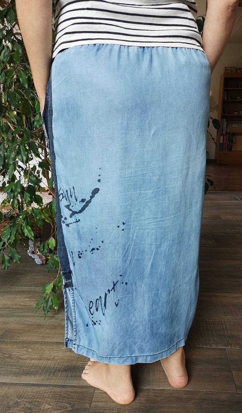 Jupes: Jupe en jean originale et confortable, taille L – D'occasion à Fresens par nat_n8xd 4
