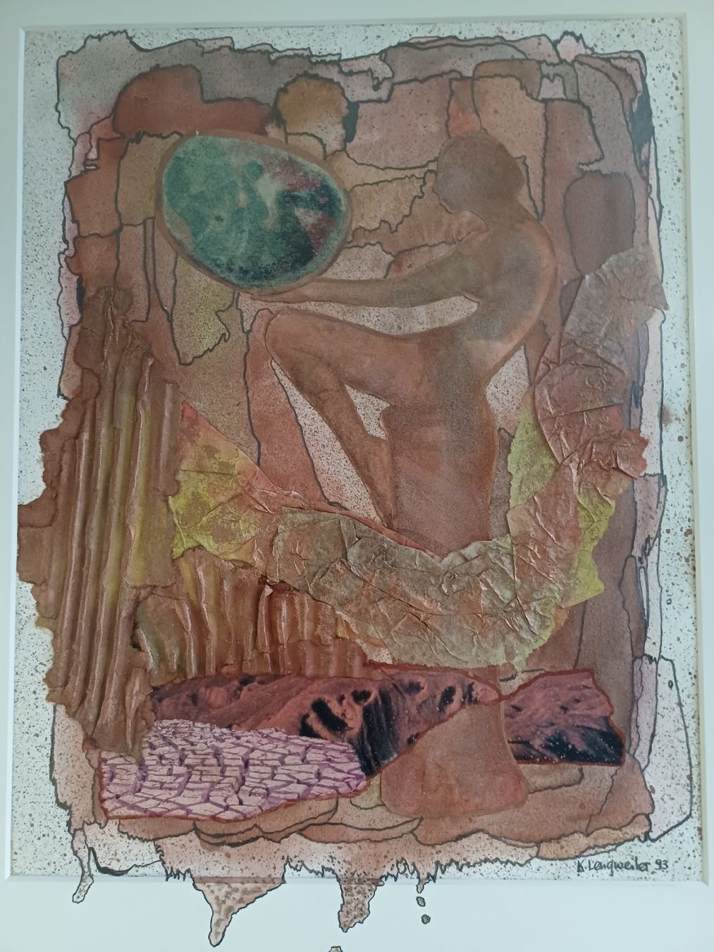 Dipinti: Handsignierte Kunst, K. Lengweiler 1993,  " Original " – Usato da Zuckenriet venduto da Res. 3