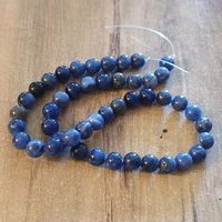 1 Strang Naturstein Perlen Alte Blau Sodalith 8 mm