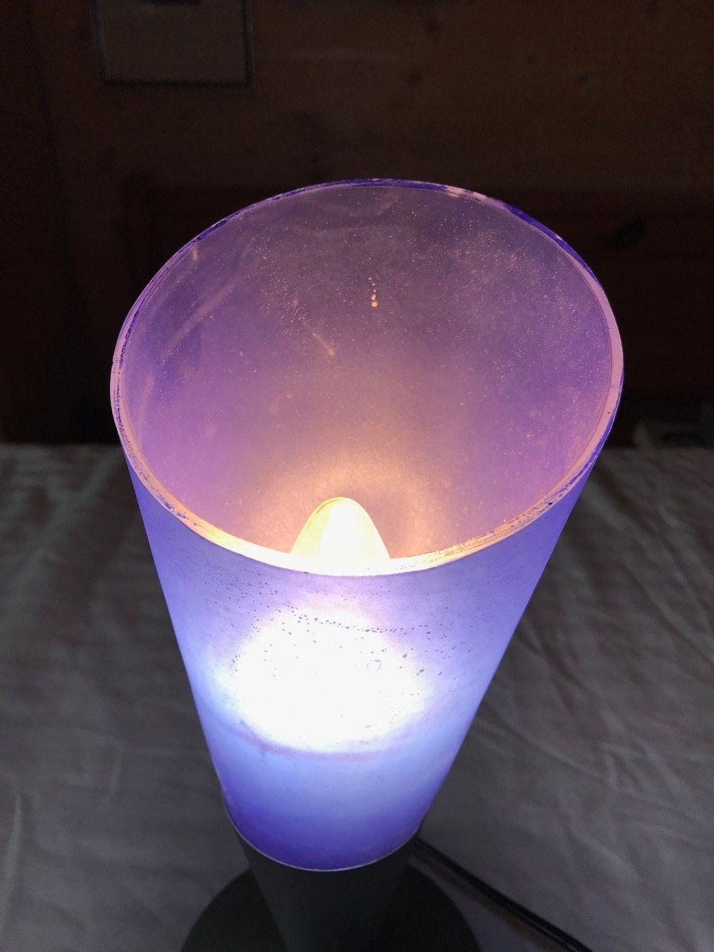 Lampade: Lampe en verre bleu – Usato da Ste-Croix venduto da BuffetSC 4