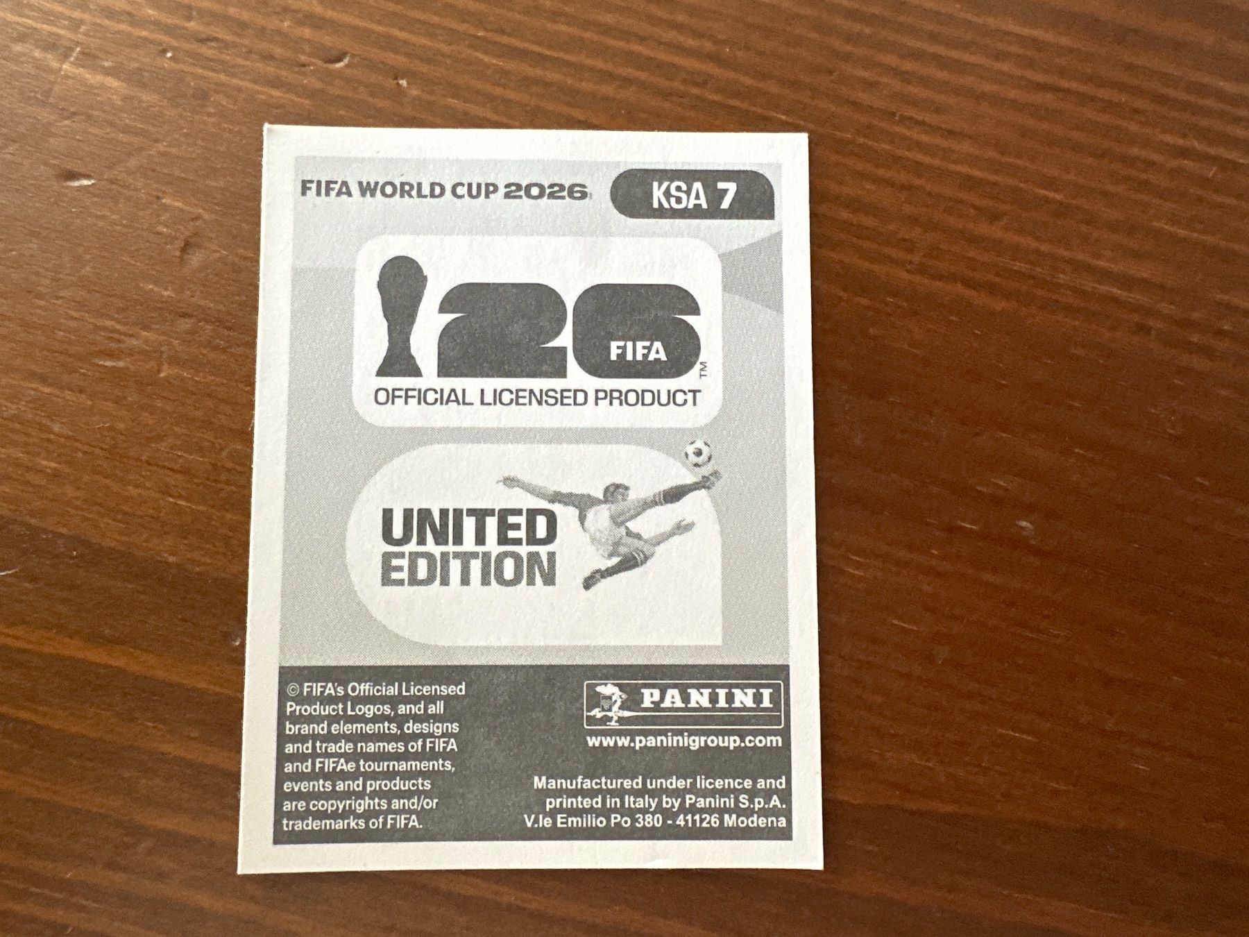 Panini Carte collezionabili: Panini KSA 7 FIFA World Cup 2026 – Nuovo e nell'imballaggio originale da Würenlos venduto da gtvlady_82 1
