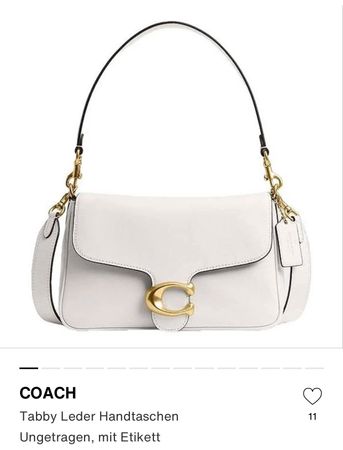 Coach Tabby Bag, neu, ungetragen, weisses Leder, Top!