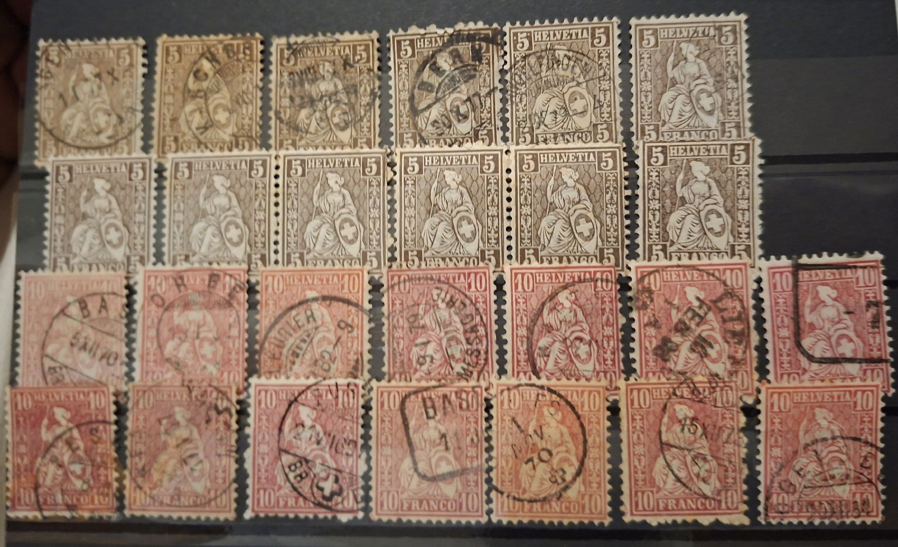 Alle Briefmarken: Lot Sitzende Helvetia div. – Gebraucht aus Balgach von SIMEON27 6