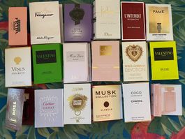 18 échantillons de parfums femme