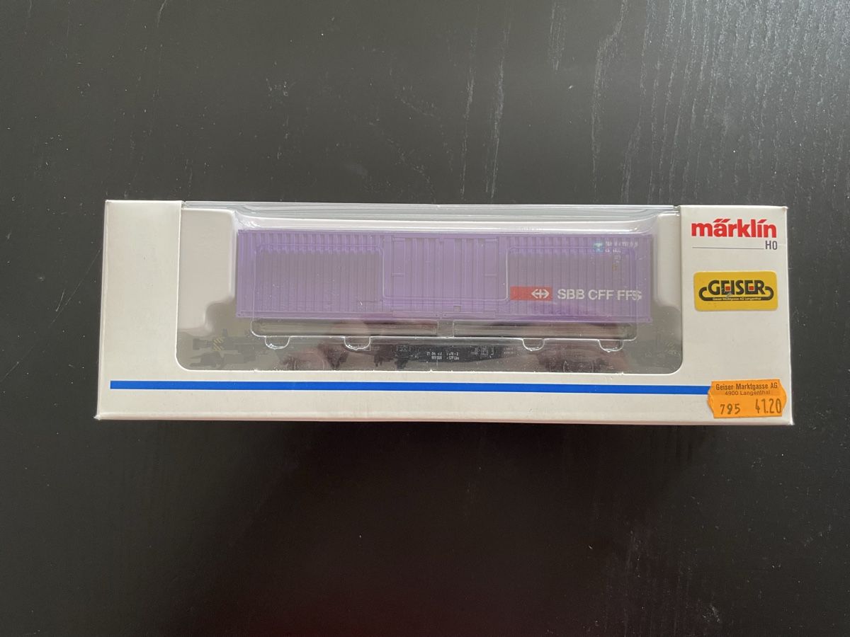Märklin Modellini di ferrovie: Märklin SBB Güterwagen Lbs – Nuovo e nell'imballaggio originale da Biasca venduto da gven94
