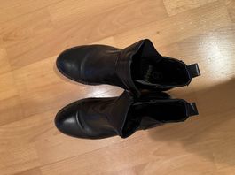 Stiefeletten schwarz Leder Grösse 37