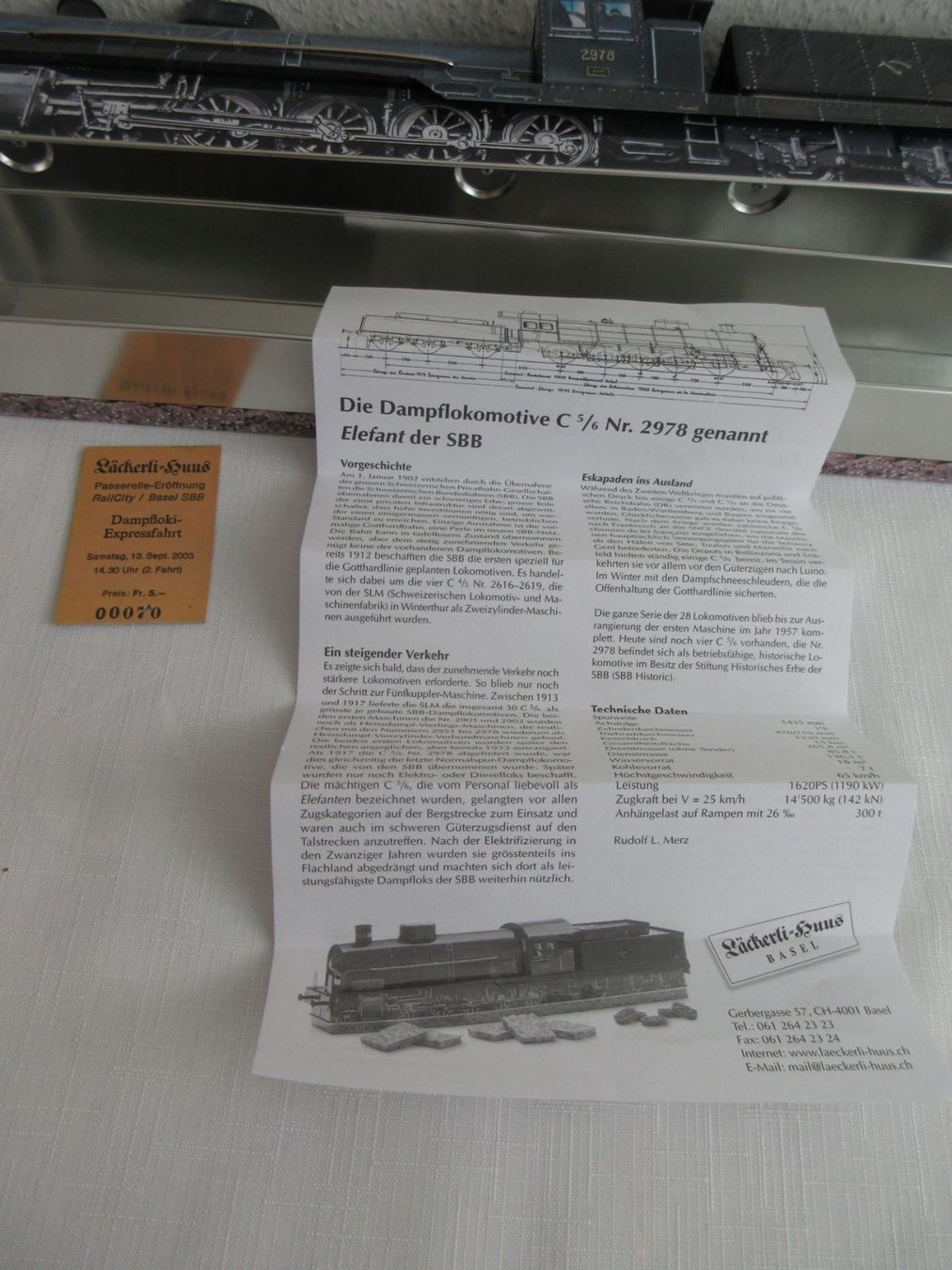 Modellini di ferrovie: Blech - Dampflocki vom Läckerli Huus, 2003 – Usato da Binningen venduto da Oldfashion 7