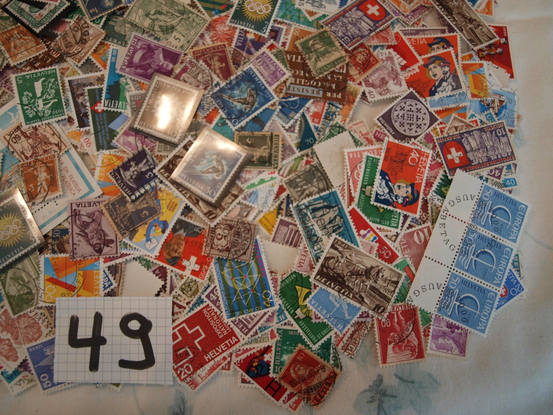 Alle Briefmarken: 1000 Schweizer Briefmarken über 70g Gebraucht siehe Bilder – Gebraucht aus Aarau von Marcele0 3