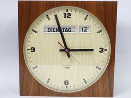 Vintage Wanduhr Peter Transistor mit Datum Uhr