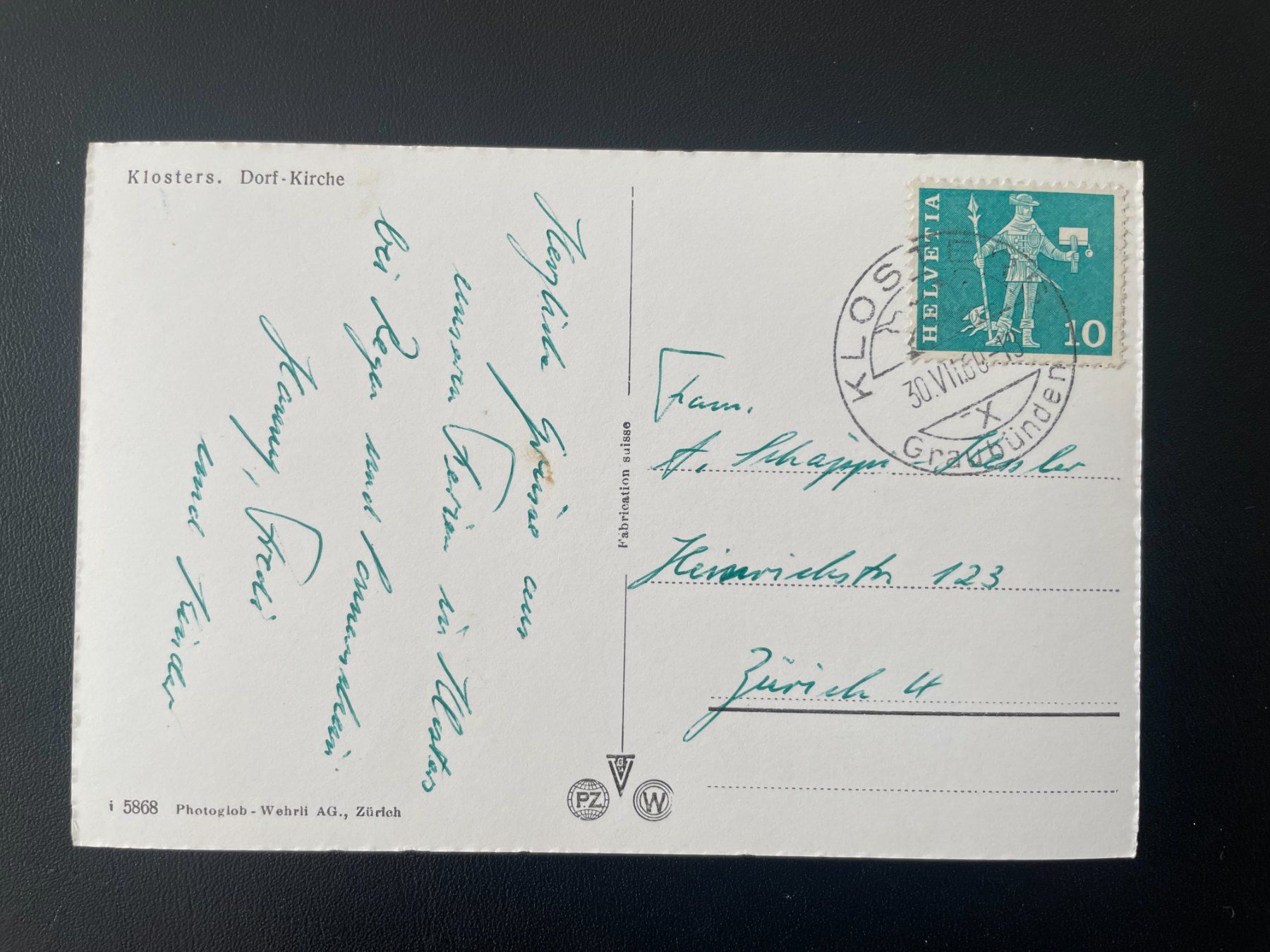 Cartoline postali: AK GR Klosters, Dorf-Kirche – Usato da Thal venduto da Danny82 1