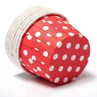 NEUE Cupcake-Form rot-weiss Polka dots - 80760