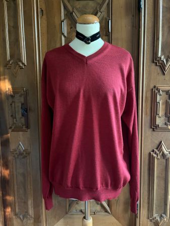 Pullover 100% Schurwolle  Gr.L  Farbe: Burgund