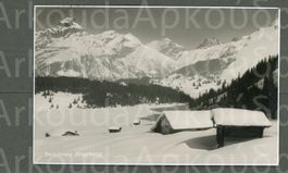 AK sw Gerschnialp OW im Winter,Bromsilber © Frobenius ≈ 1931