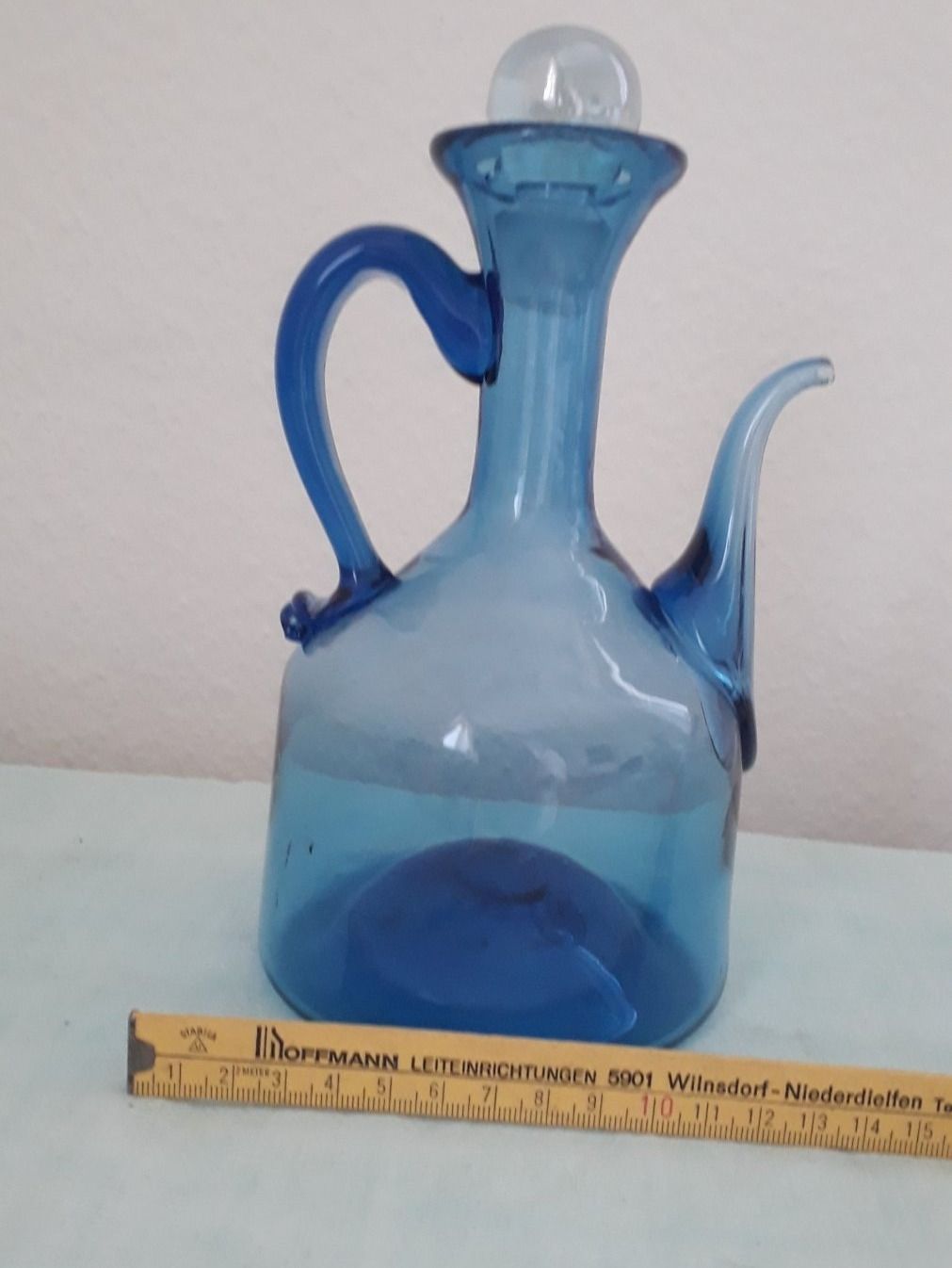 Caraffe: Blaue Glaskaraffe – Usato da Zürich venduto da wildflower26 4