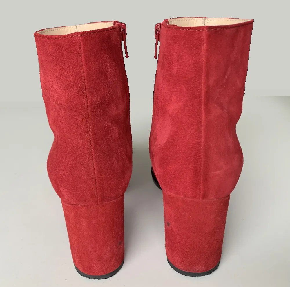 Damenschuhe: Stiefeletten Scarasso - Wildleder rot – Gebraucht aus Mörschwil von Nrohner 3