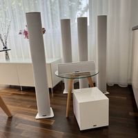 Piega TMicro 60 AMT 5.1 Set weiss + Heco Subwoofer