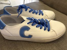 Sneaker ChaAya weiss blau Leder