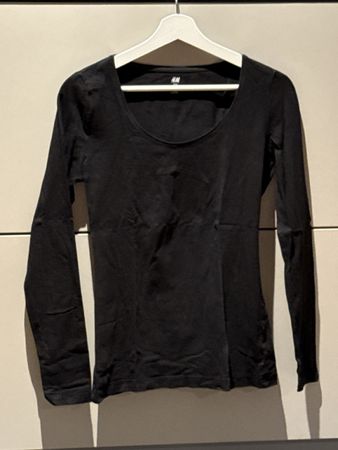 H&M Longsleeve Shirt Schwarz, Grösse M, Basic, Top!