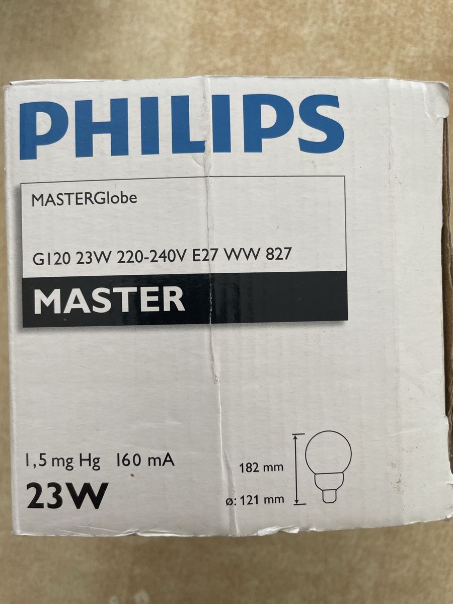 Philips Lampade: Philips Masterglobe G120, 23W, warmweisses Licht! – Usato da Samedan venduto da GPZ1100 3