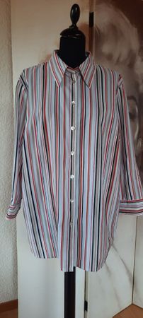 Bluse Gr XL Streifen plussize business Klassik 808