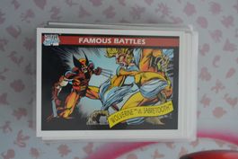 Marvel Universe 1990 Trading Cards - Wolverine vs Sabretooth