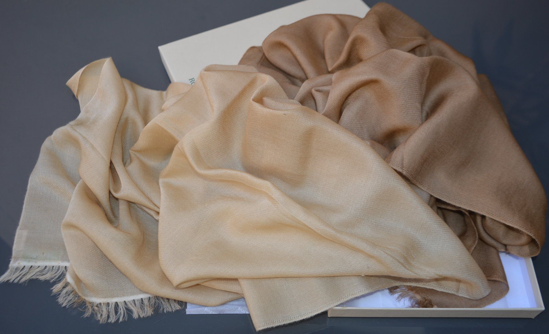 Rolex Foulard & Sciarpe: Schal Rolex Kaschmir - Seide / châle cachemire - soie – Usato da Collonges venduto da Auganien 5