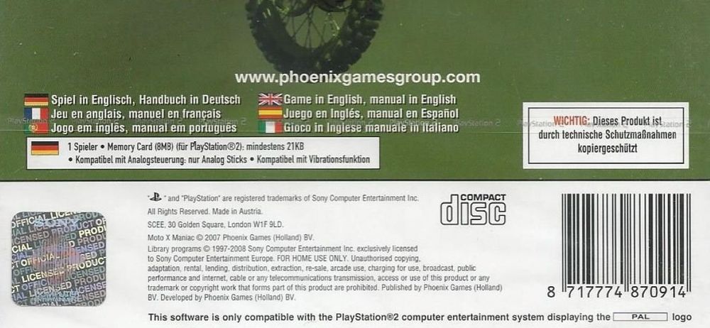 Moto X Maniac para Playstation 2 (2007)