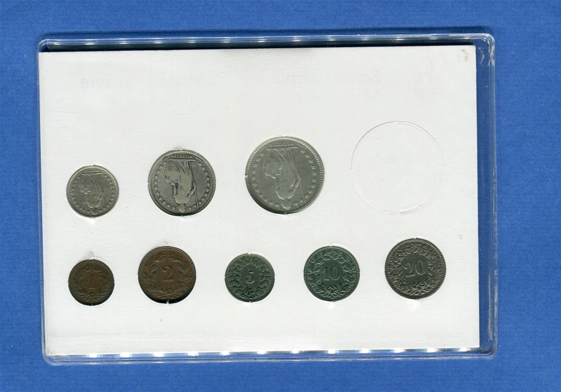 Tutti le monete: (725) Münzsatz 1903 Silber – Usato da Rüthi (Rheintal) venduto da erdnuessli1 1