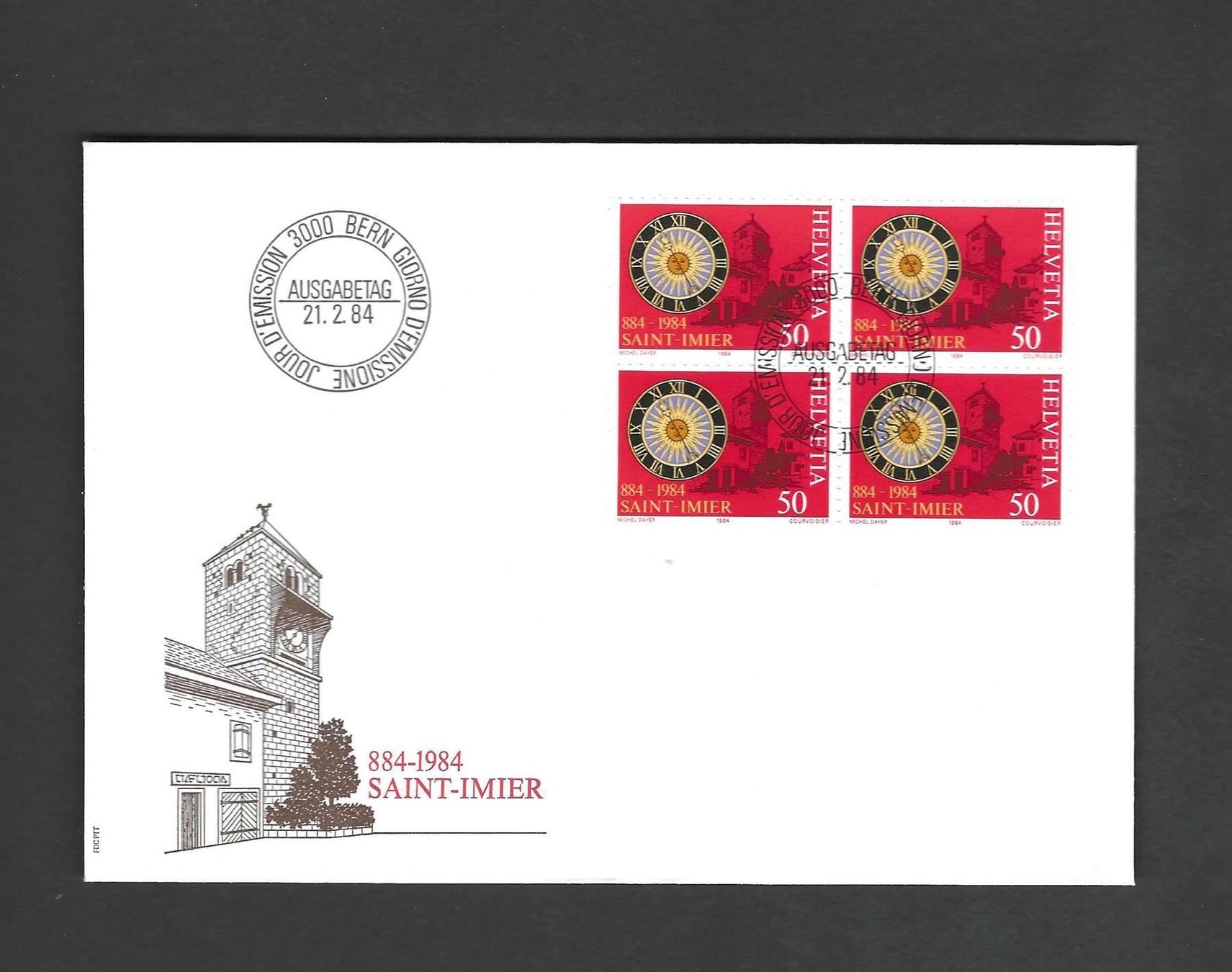 Tutti i francobolli: CH FDC Viereblock 1984 – Nuovo e nell'imballaggio originale da Koblenz venduto da Markenhimmel