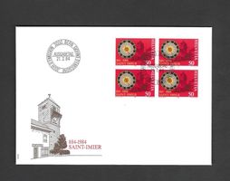 CH FDC Viereblock 1984
