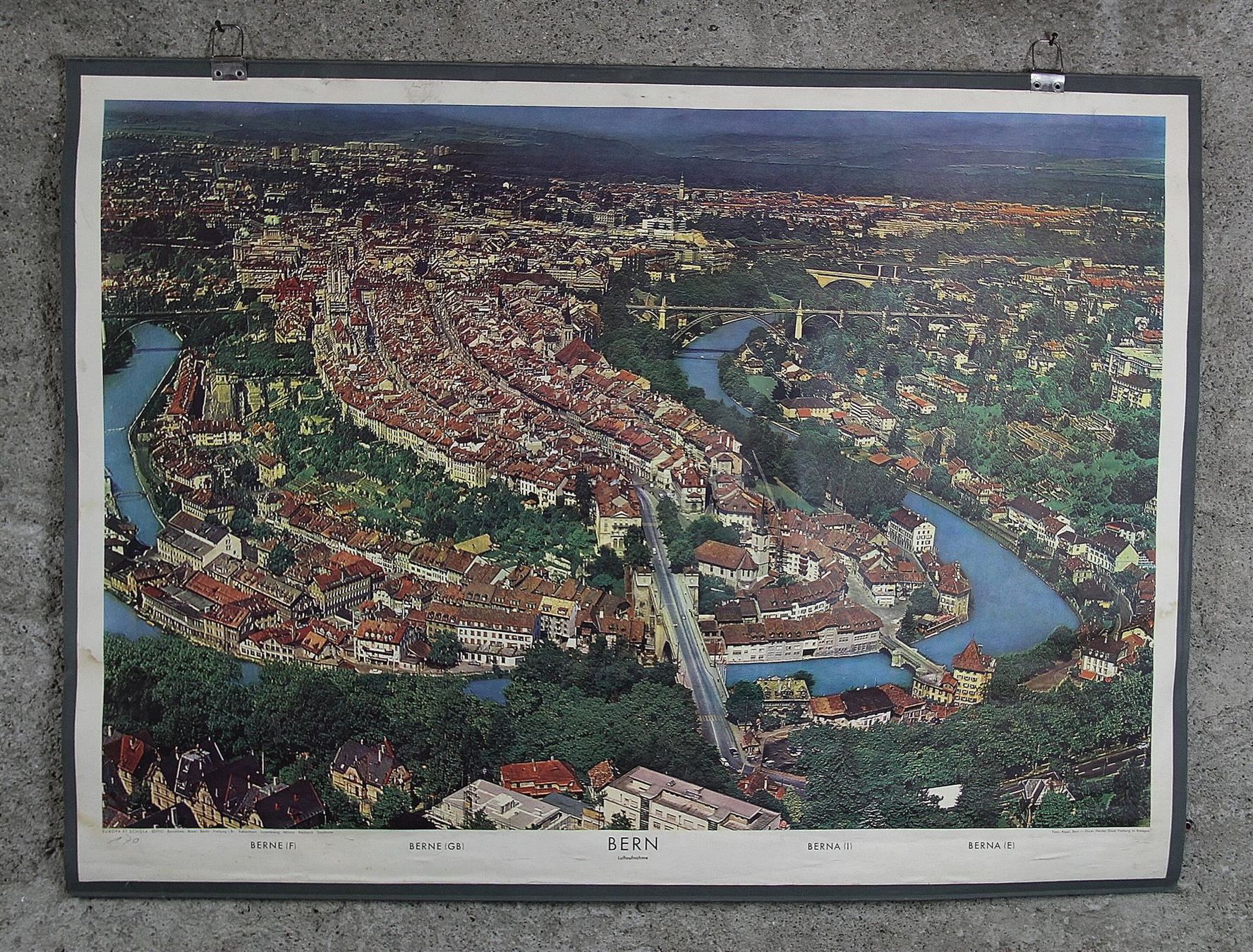 Foto & Immagini: Schulwandbild, Schulwandkarte "Bern" – Usato da Birrwil venduto da brandschatz_birrwil 1