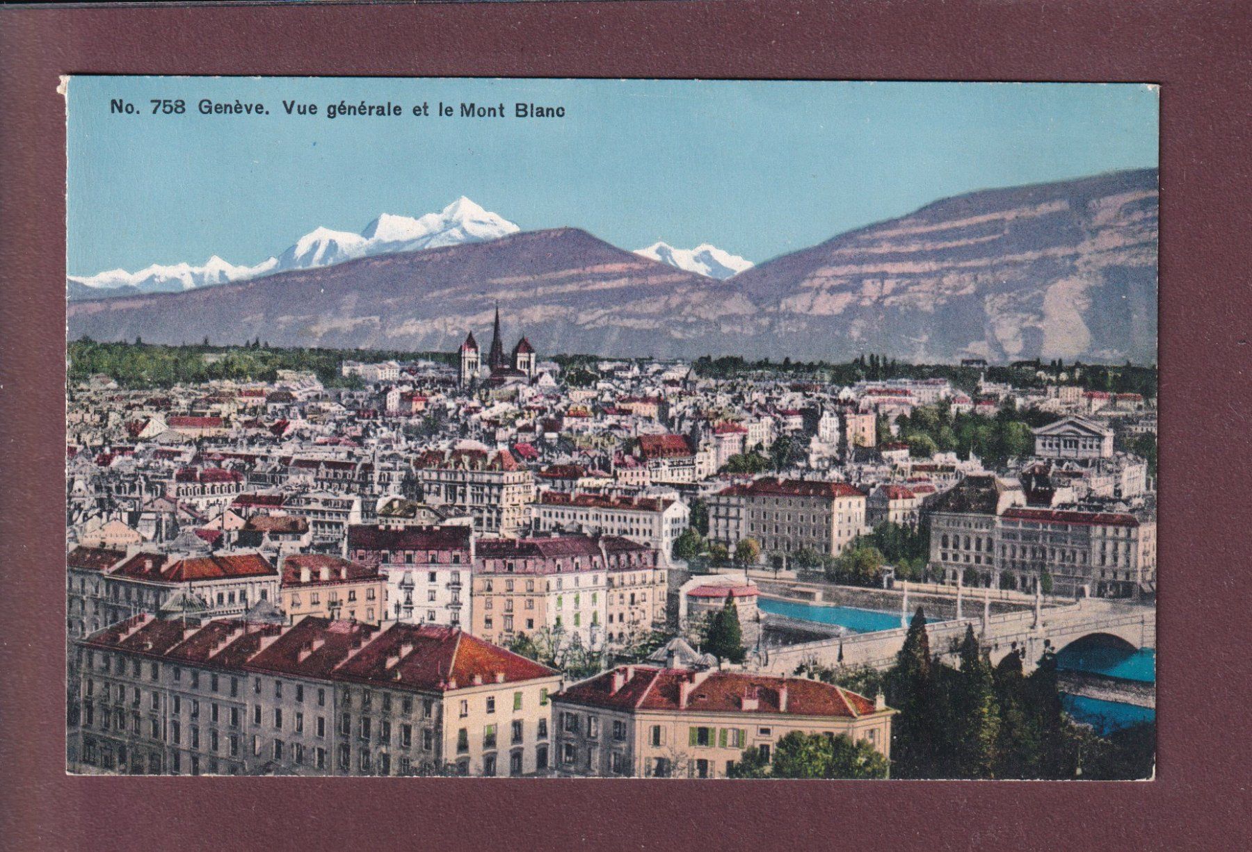 Cartoline postali: GENEVE - Vue générale – Usato da Pully venduto da nicecards