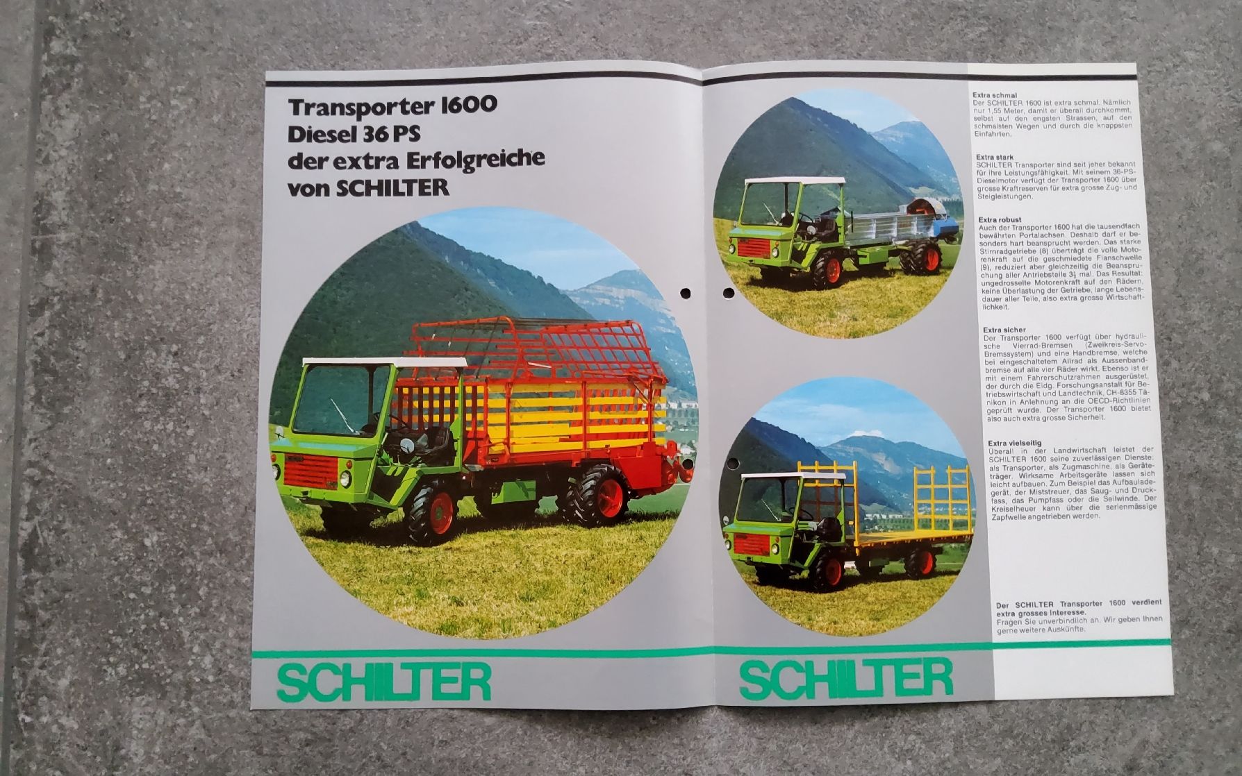 Schilter Documents: Schilter 1600 Transporter – D'occasion à Holziken par douglas70 1