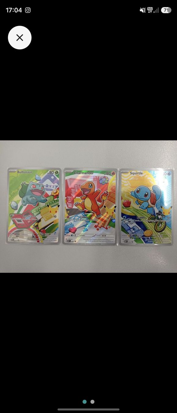 Pokémon Carte collezionabili: Pokémon Bulbasaur Charmander Squirtle Set – Nuovo (secondo la descrizione) da Niederlenz venduto da joh_6fxx