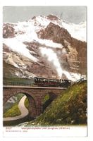 Wengernalpbahn und Jungfrau (BE) Dampfzug - Viadukt - 1907