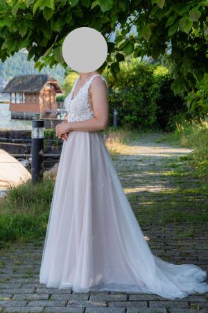 Brautkleid von Mery's Couture, Grösse 36, A-Linie