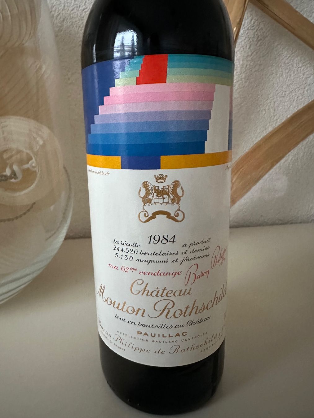 Mouton Rothschild Vino: Château Mouton Rothschild 1984 – Nuovo (secondo la descrizione) da Yens venduto da Rilou80 1