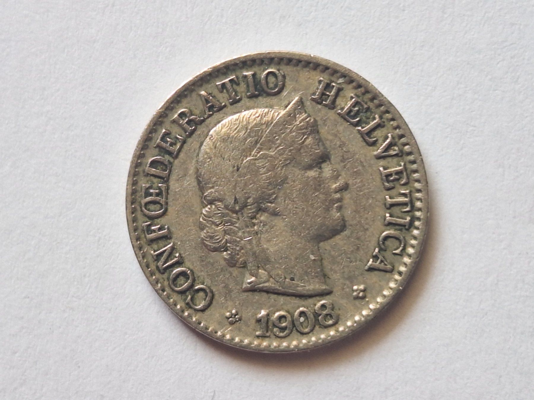 Tutti le monete: 5cts 1908 / S+ – Usato da Couvet venduto da zeze03