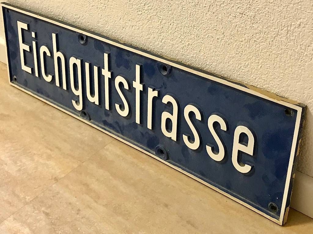 Ecriteaux: Strassenschild Gussschild Eichgutstrasse – D'occasion à Turbenthal par NicoleZimmerli 1