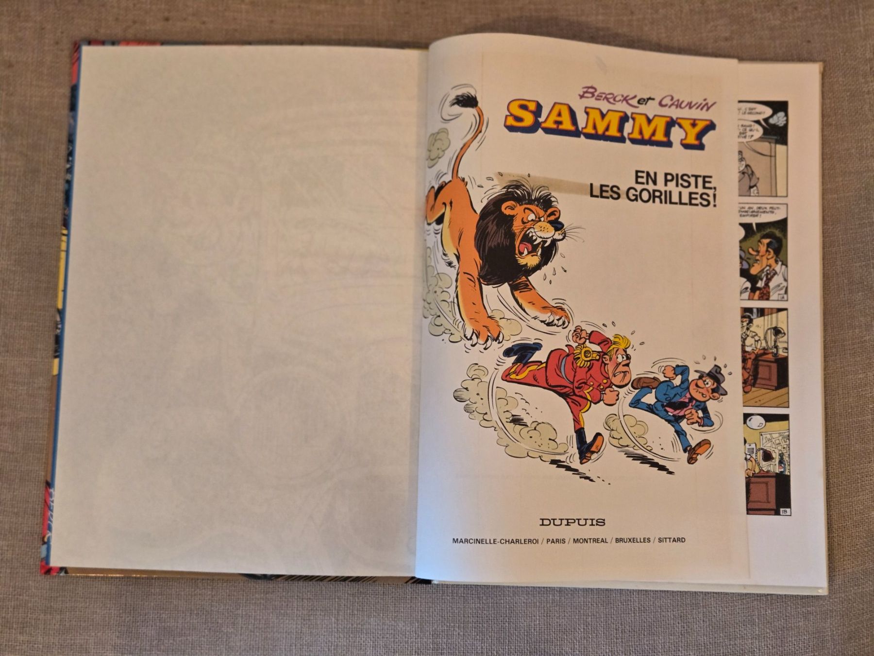Comics: Sammy N°19 - En piste, les Gorilles - EO coté – Gebraucht aus Crémines von Blakedrake 3