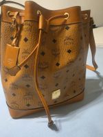 MCM Beuteltasche cognac monogramm Leder NEU