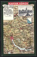 Zürich, Landesmuseum, Landkarte des Kan