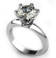 9,7 mm 3.50ct VVS1 white MOISSANITE ring size 55,5
