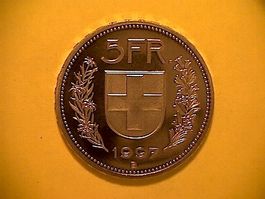 5 Fr. 1997 unz aus Münzsatz