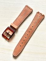Swatch Uhr Lederband, Braun, Neuwertig, 20 mm