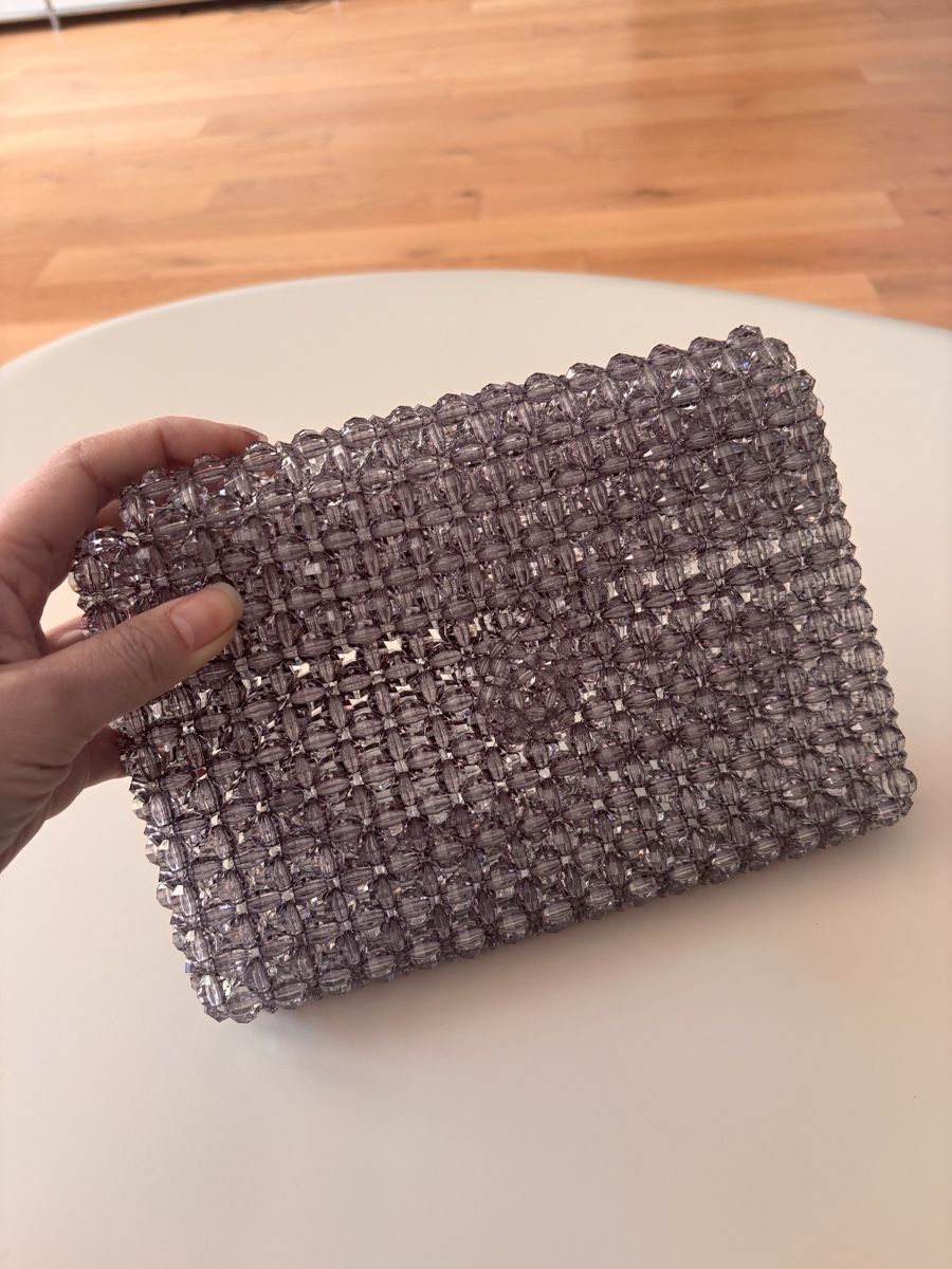 Taschen für Damen: Handmade Perlen-Handtasche, Grau – Neu (gemäss Beschreibung) aus Horgen von tha_h6cv 4