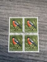 Briefmarken Pro Juventute 1968 4 Stück Vögel guter Zustand