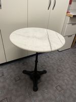 Runder Marmor Bistrotisch Gusseissenfuss Ø60cm